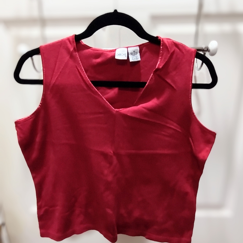 Chic Red Sleeveless Top
